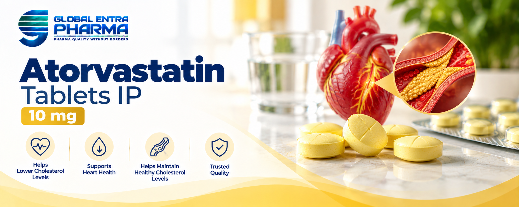 Atorvastatin Tablets IP 10 mg Manufacturer in India